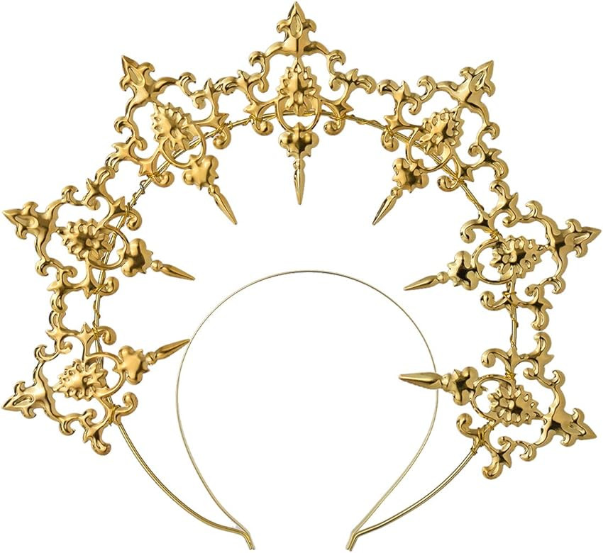 Amazon.com: BLESSUME Halo Crown Mary Goddess Headband Women Halloween Costume Headpiece (Gold 1) ... | Amazon (US)
