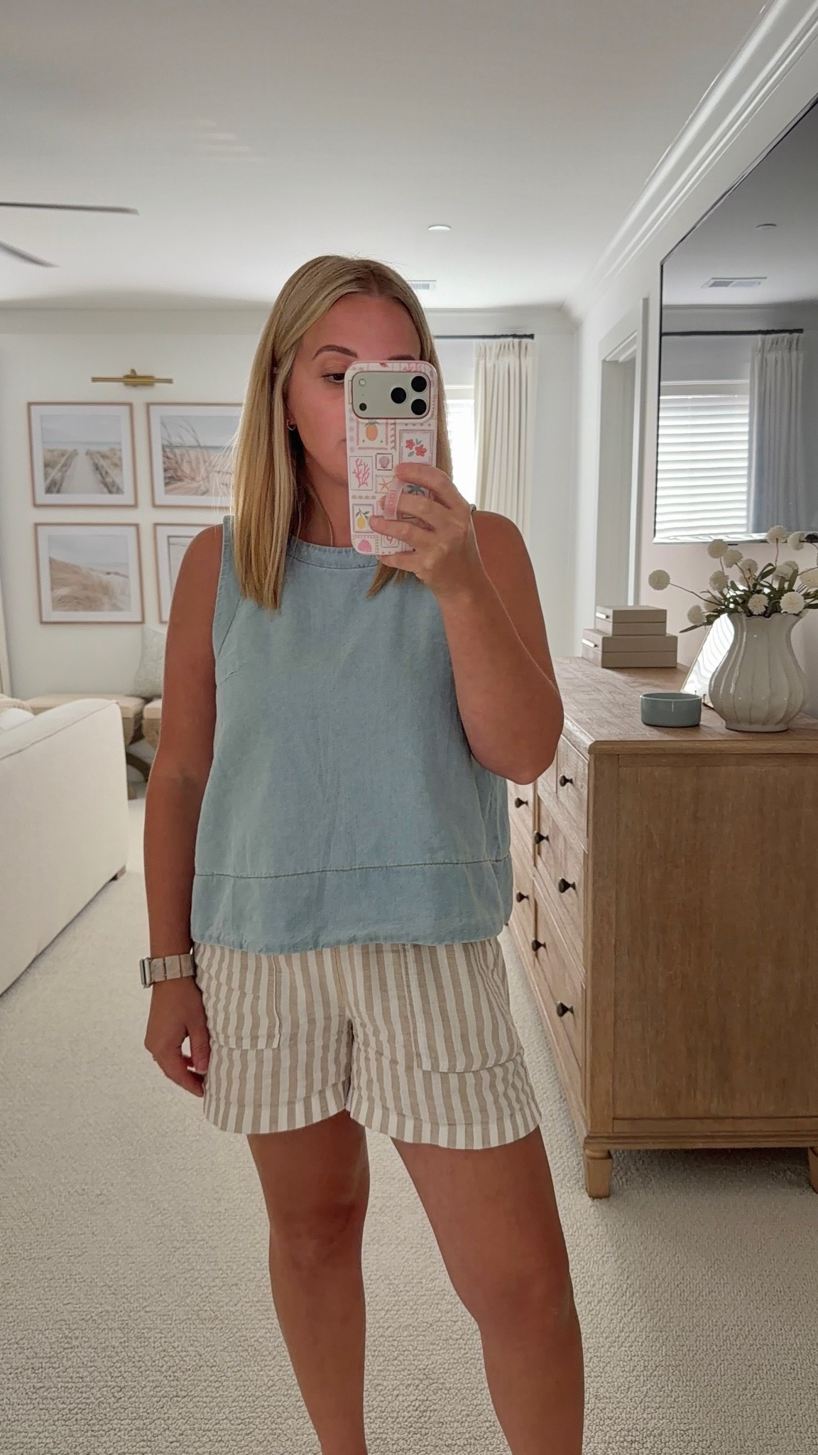 Amazon fashion, Amazon top, Amazon summer outfit, linen tank top, blue tank top, J.Crew Factory shorts, striped shorts, casual summer outfit, everyday outfit, mom style, coastal style, beach outfit, vacation outfit, affordable fashion, capsule wardrobe, summer wardrobe essentials, neutral style, effortless style, summer fashion, casual chic

#LTKSaleAlert #LTKSeasonal #LTKootd