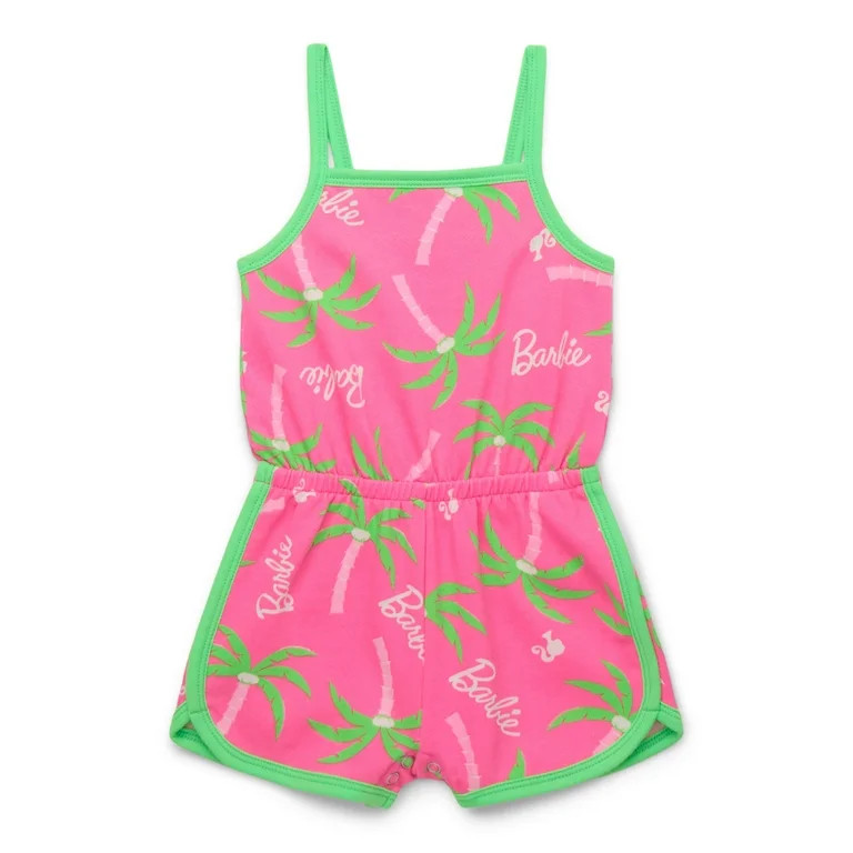 Barbie Toddler Girls' Sleeveless Print Romper, Sizes 12M-5T | Walmart (US)