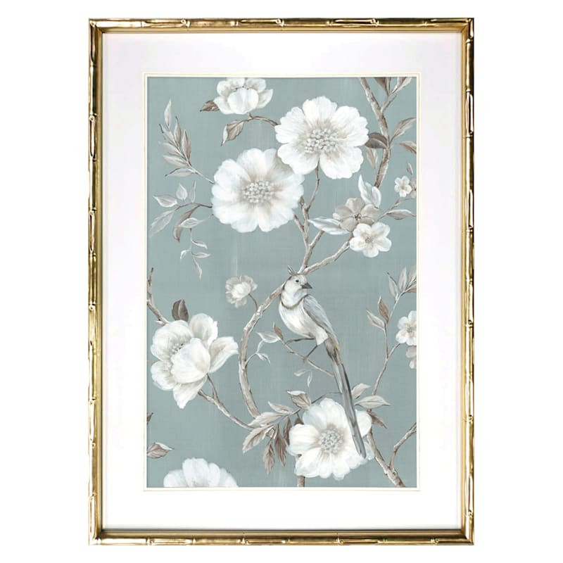 Grace Mitchell Glass Framed Bird Song Print Wall Art, 21x29 | At Home