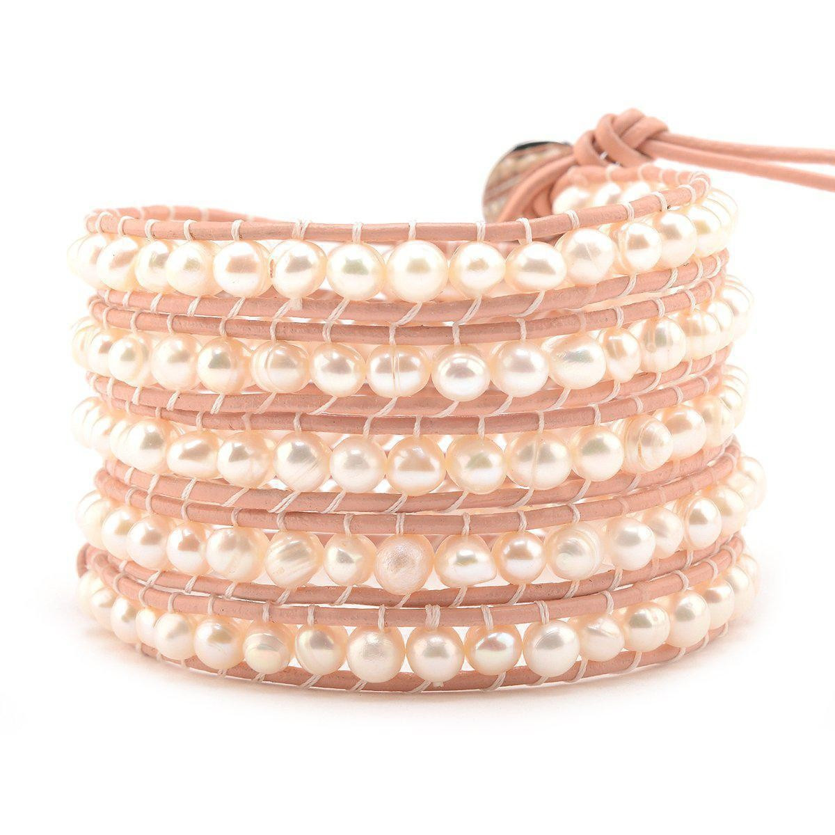 Freshwater Pearls on Blush Pink | Victoria Emerson