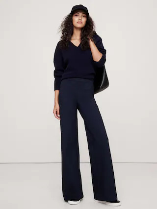 Wide-Leg Everywhere Ponte Pant | Banana Republic (CA)
