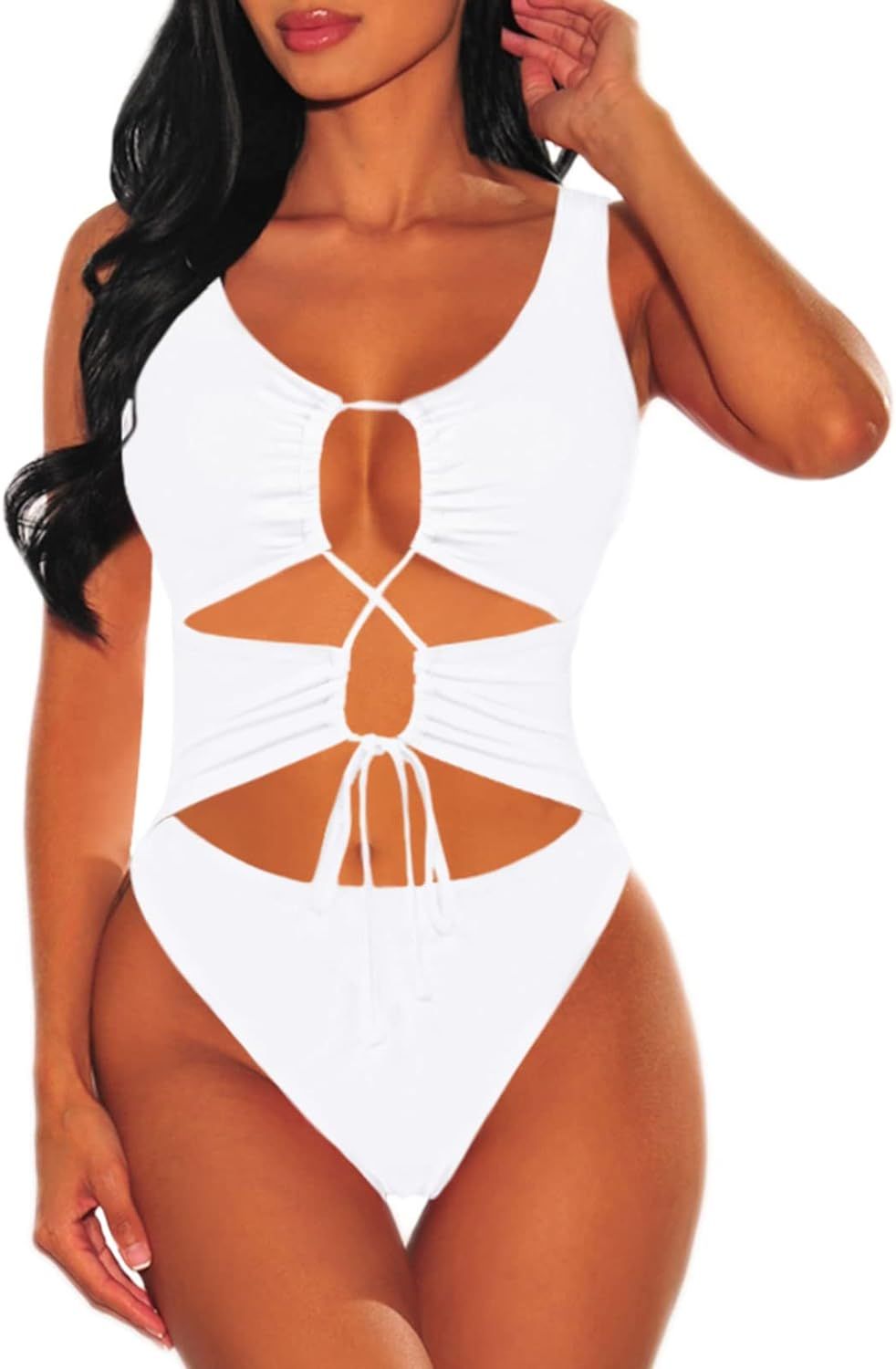 Sovoyontee Women's Sexy One Piece Swimsuits Cheeky Bikini Bathing Suit | Amazon (US)