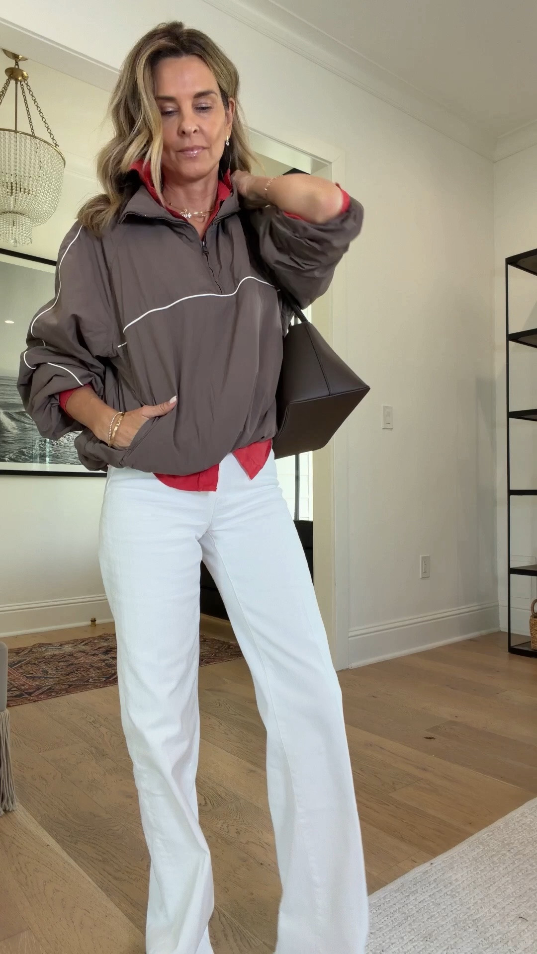 This 1/4 zip wind breaker in this pretty color! Love the lightweight layer! 
-most flattering jeans, I’m 5’6” TTS
—mules TTS

#LTKootd #LTKOver40 #LTKActive