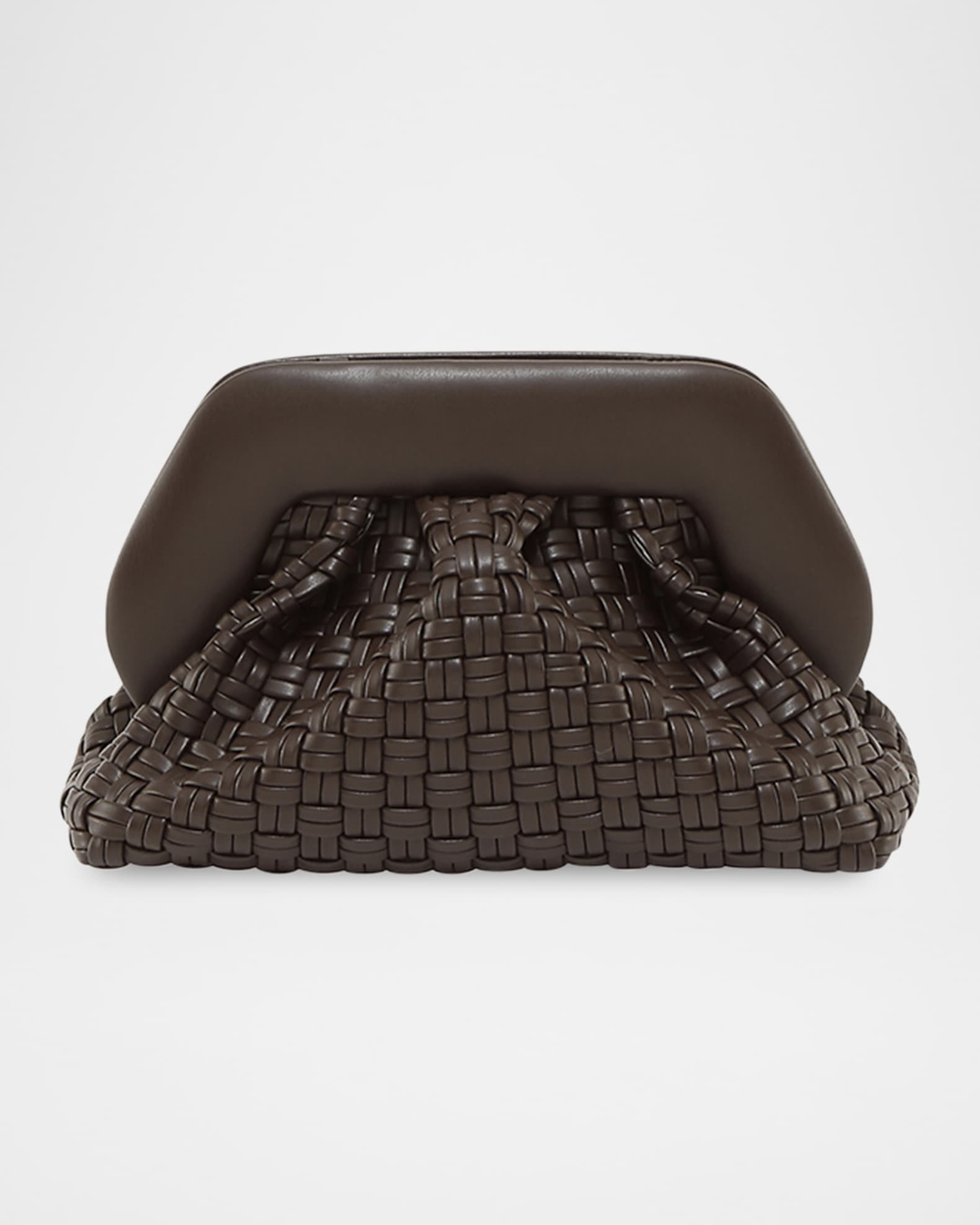 Tia Micro Woven Vegan Fabric Clutch Bag | Neiman Marcus