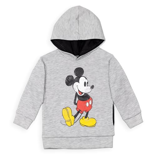 Disney Mickey Mouse Toddler Boys Fleece Pullover Hoodie Grey 2T | Amazon (US)
