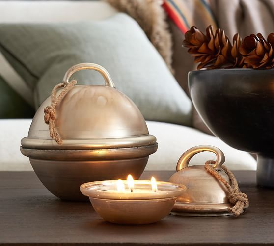 St. Jude Bell-Shaped Scented Candles - Yuletide Spice | Pottery Barn | Pottery Barn (US)