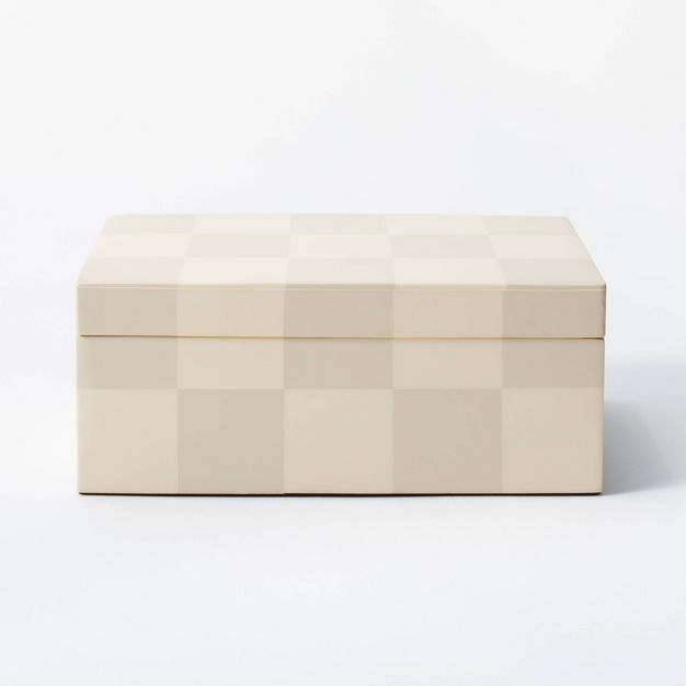 Small Checkered Resin Box - Threshold™ designed with Studio McGee | Target