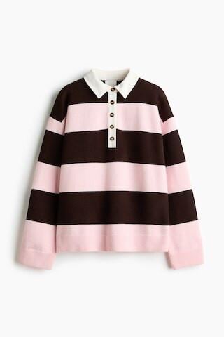 H & M - Sweater with Collar - Pink | H&M (US + CA)