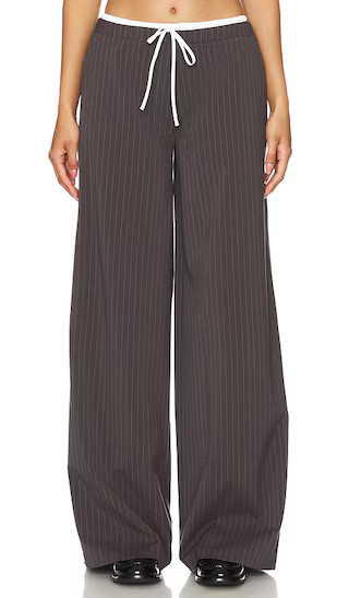 Ashley Pant in Grey Pinstripe | Revolve Clothing (Global)