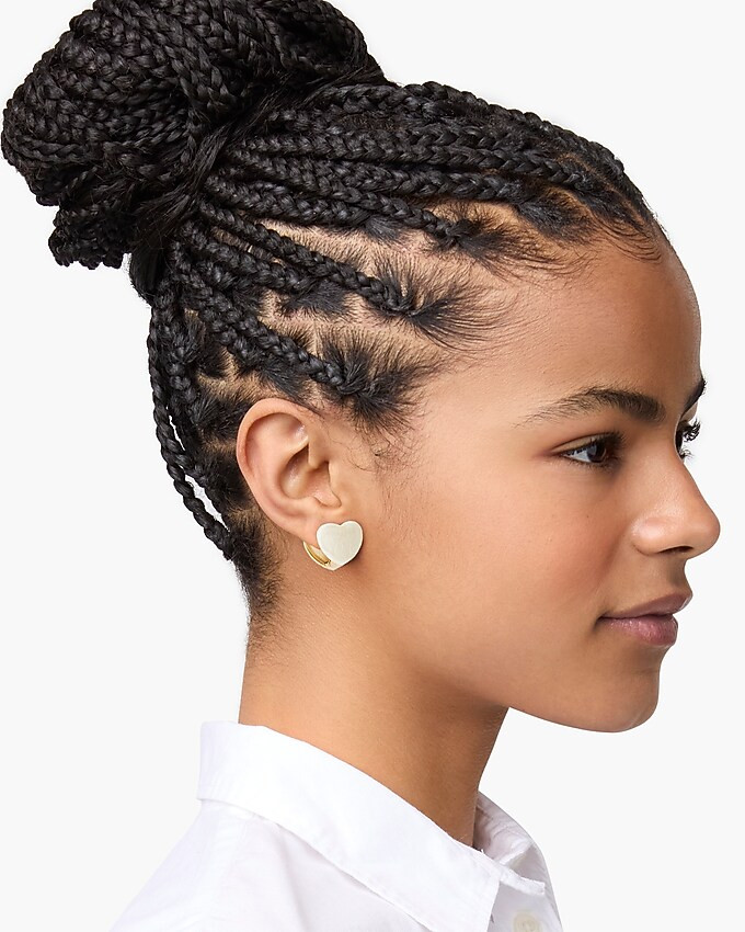 Double-sided heart stud earrings | J.Crew Factory