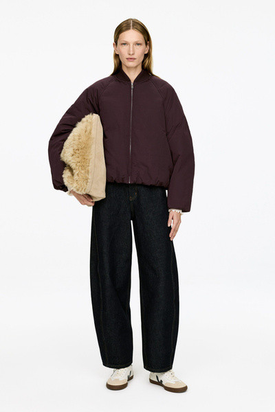 Upcycled Down Cropped Jacket – Dark Red – Women – ARKET GB | Arket UK