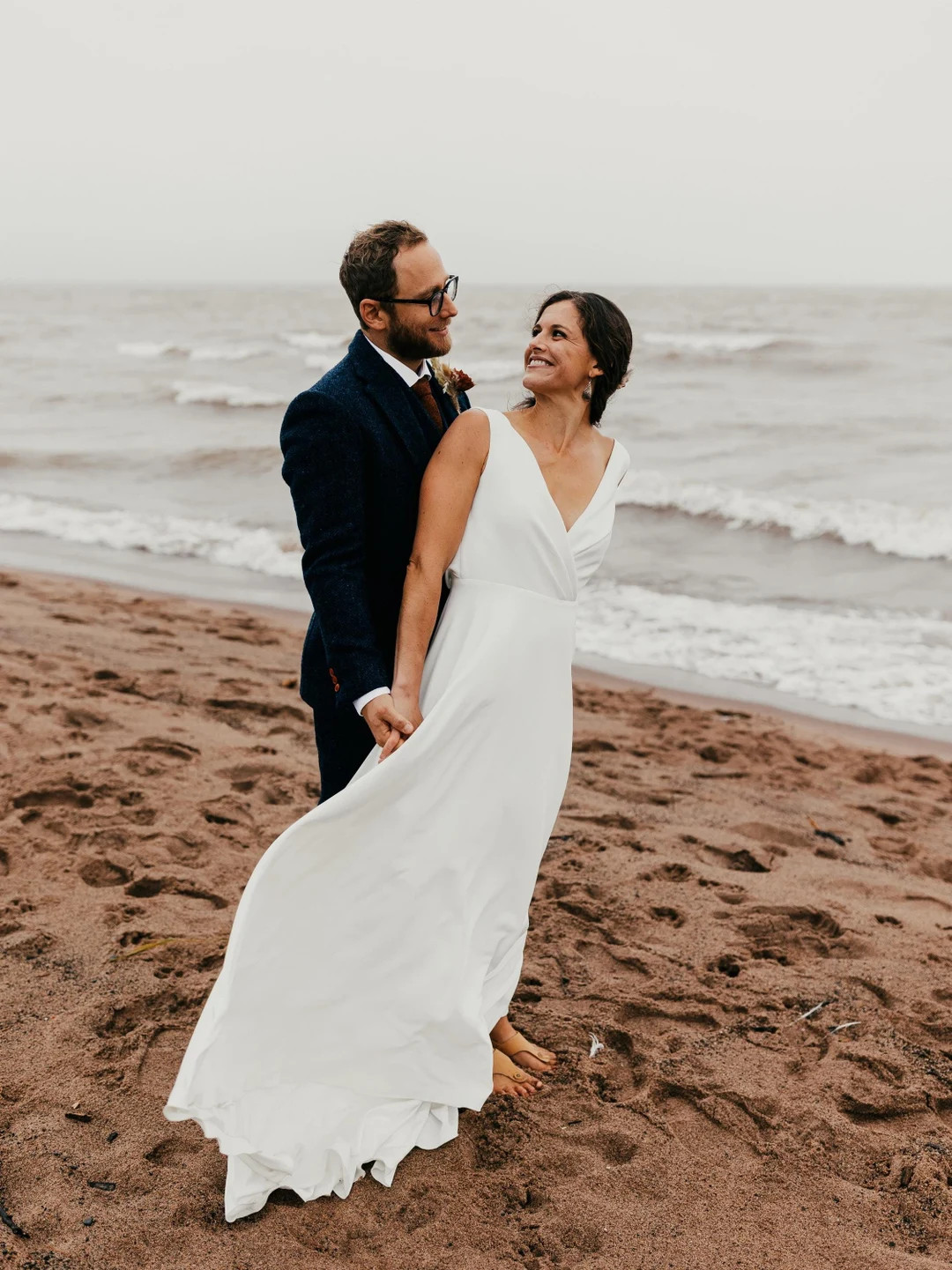 Boho beach wedding dress | Wrap lace back gown A-line | Sleeveless bridal | ERICA | Etsy (US)