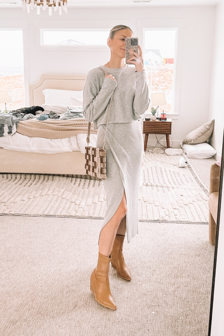 I love these anthro finds!! The skirt and sweater are separates but they’re sooo soft and I wear them together and as separates. I wear this crossbody purse almost daily! And the boots are amazon and they’re so comfortable and true to size!

#LTKstyletip #LTKSpringSale #LTKSeasonal