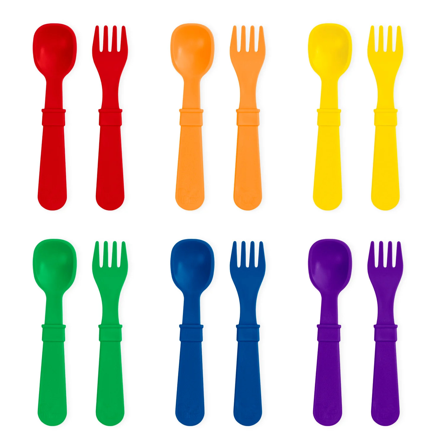 Re-Play Toddler Utensil Set | Family Tableware Made in the USA from Recycled Plastic | Re-Play