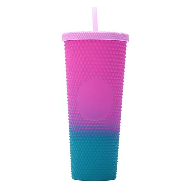 Casewin 24oz Large Reusable Full Studded Cup (Tumbler) with lid, Stylish with Straw and Straw Cov... | Walmart (US)