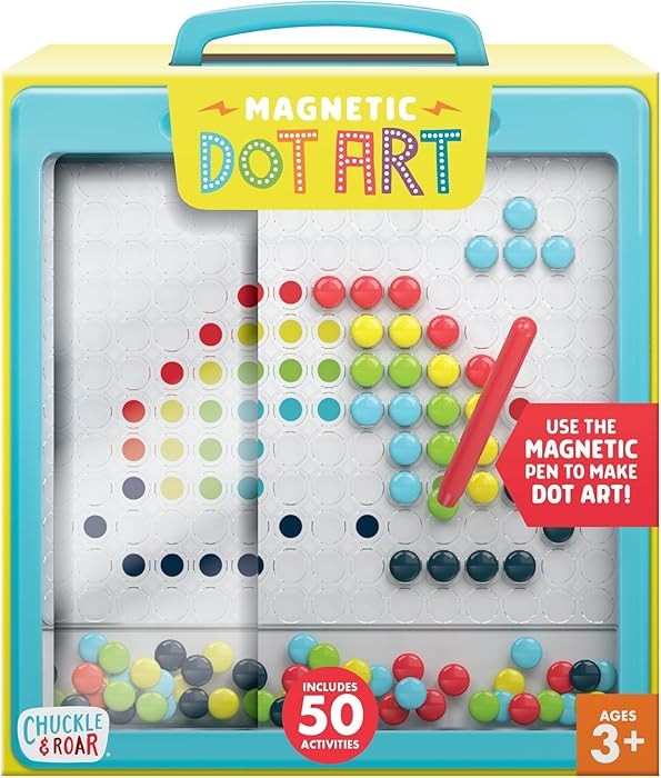 Chuckle & Roar Magnetic Dot Art Designer – Color-by-Number Stencil Art Toy for Kids Ages 3+ | M... | Amazon (US)