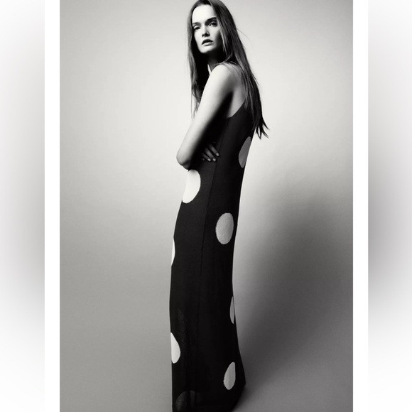 Zara Dotted Knit Maxi Dress | Poshmark