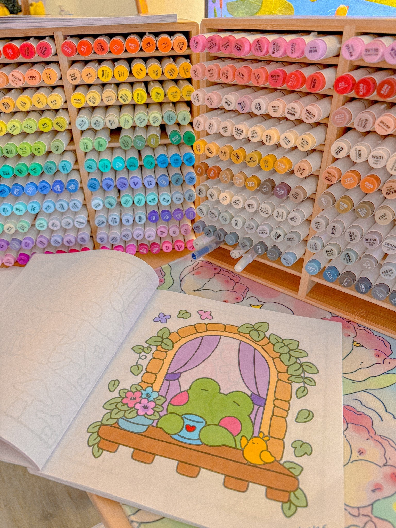 I finally picked up coloring, and I’m obsessed! There’s something so soothing about bringing each page to life with color. It’s the perfect cozy hobby—ideal for unwinding before bed or trying something new. Trust me, you’ll fall in love. i recommend putting a thick sheet of paper (if not multiple) behind the page when coloring so there’s no bleeding on the page. #coloring #cozyhobby #homebody 

#LTKU #LTKSeasonal #LTKHome