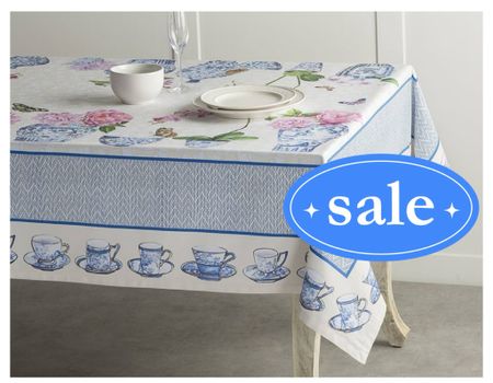 Chinoiserie table cloth, blue & white tablecloth, summer tablecloth 

#LTKfindsunder50 #LTKhome #LTKfindsunder100