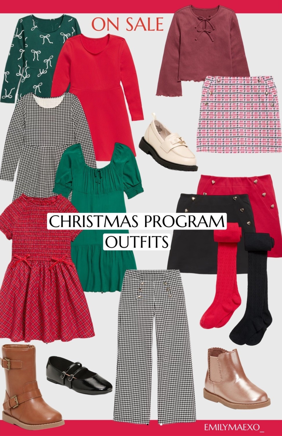 Christmas program outfits - easy and affordable! All on major sale right now. Outfits for the holidays, red and green outfits  

#LTKSaleAlert #LTKHoliday #LTKSeasonal