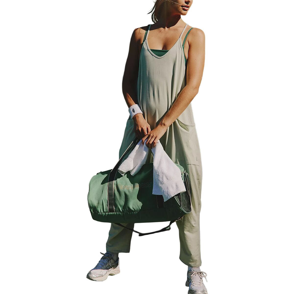 FP Movement Hot Shot Onesie Jumpsuit - Women's Green Tea, L | Backcountry