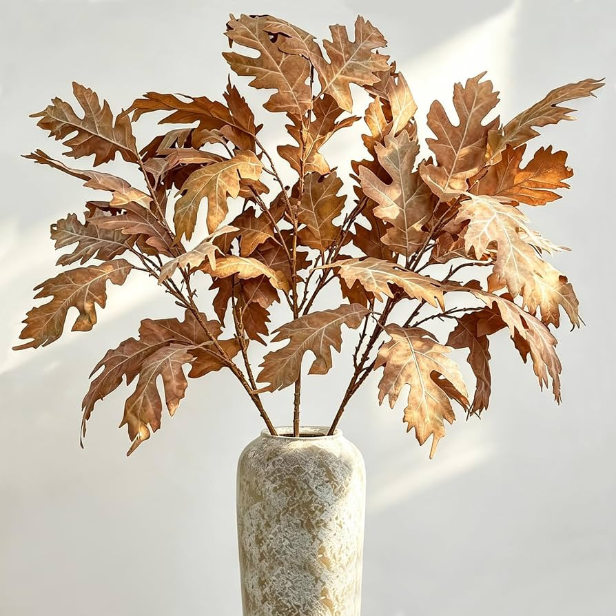 Thewe 3 Pcs Fake Leaves 35.4 Inch Fake Plants Vintage Branches for Vase Filler, Artificial Flower... | Amazon (US)