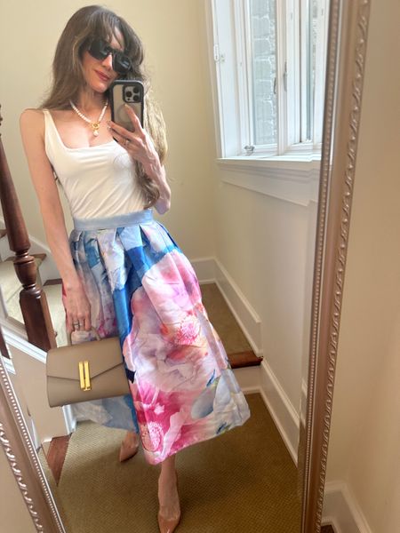 Last minute Easter outfit! Big floral skirt and tank top! All under $100! 

#LTKparties #LTKfindsunder50 #LTKSeasonal