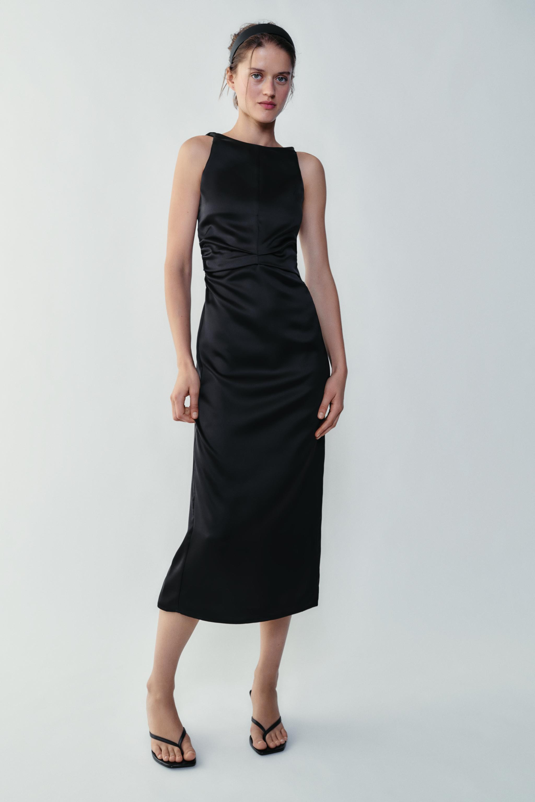DRAPED SATIN DRESS | Zara US