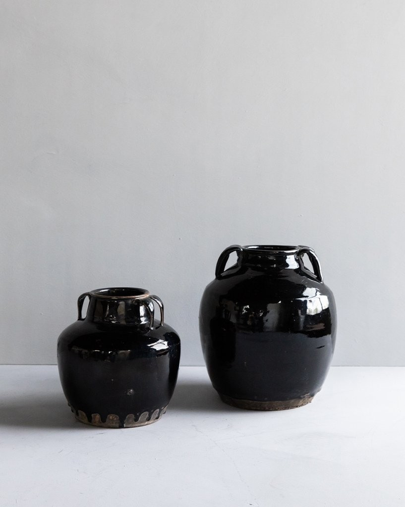 Vintage Black Handled Jar | McGee & Co.