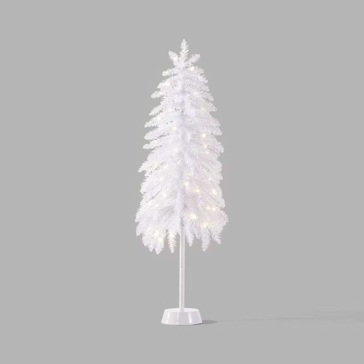 5' Pre-lit Slim White Tinsel Alpine Fir Artificial Christmas Tree White Lights - Wondershop™ | Target