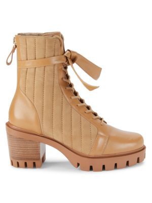Clarita Lug Sole Quilted Combat Boots | Saks Fifth Avenue OFF 5TH