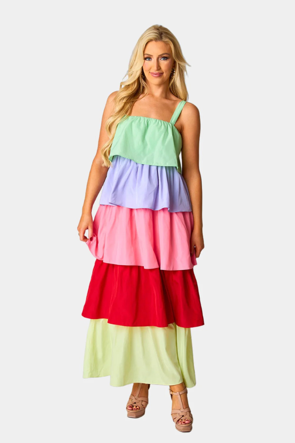 BuddyLove | Agnus Tiered Maxi Dress | Mystic | BuddyLove
