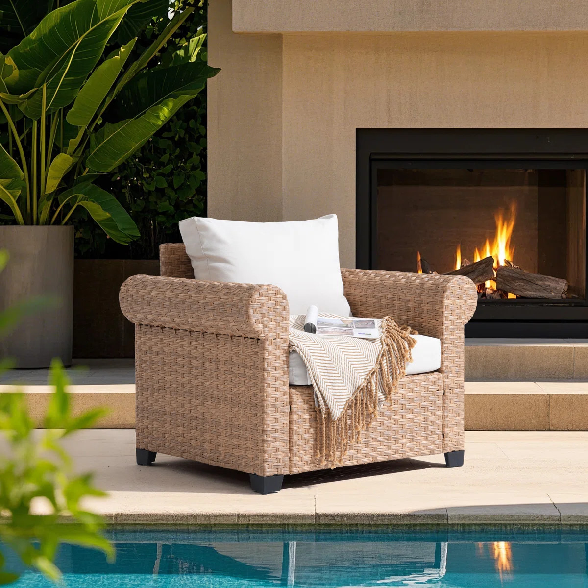Outdoor Patio Chair With Cushions | Wayfair North America