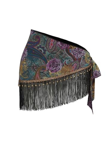 MakeMeChic Women's Wrap Fringe Skirt Beach Cover Up Low Waisted Tie Side Boho Swim Suit | Amazon (US)