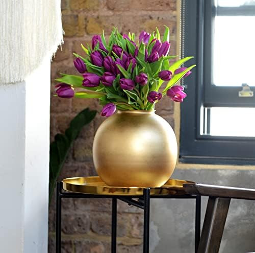 Walbrook Gold Vase Gold Flower Vase - Decorative Vase, Gold Vases for Centerpieces, Flower Vases,... | Amazon (US)