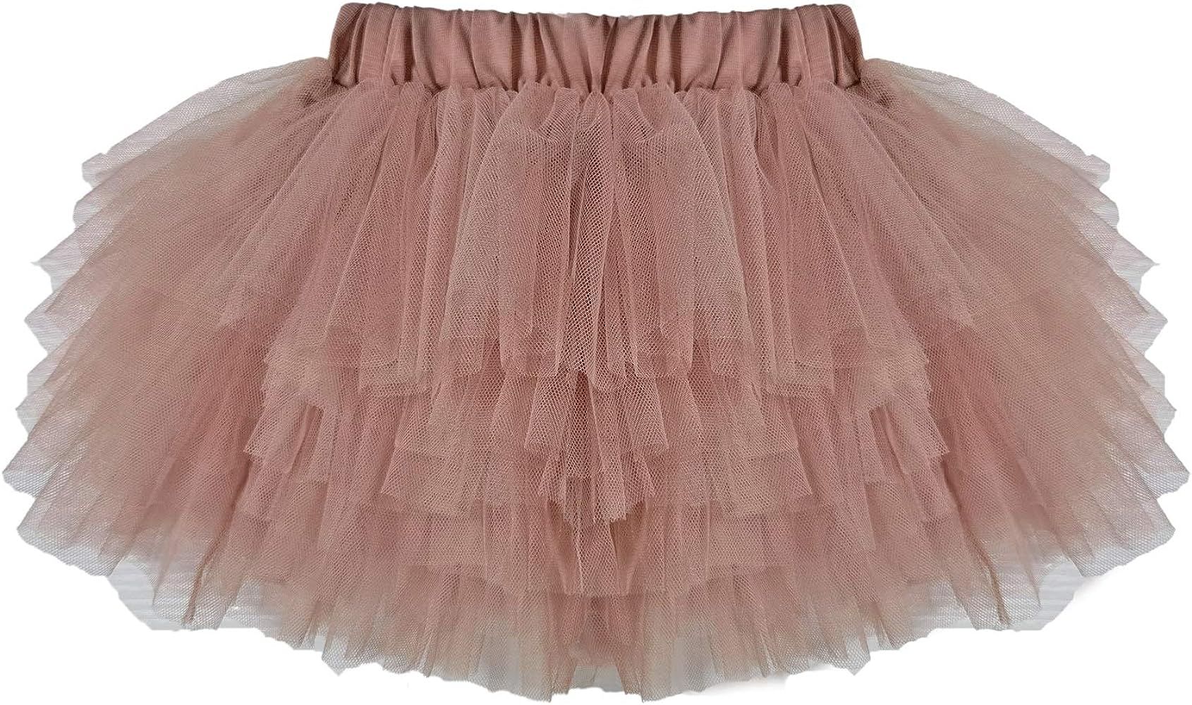 Colorful Childhood Baby Girls' Tutu Skirt Toddler 6 Layered Tulle Tutus 1-8T | Amazon (US)