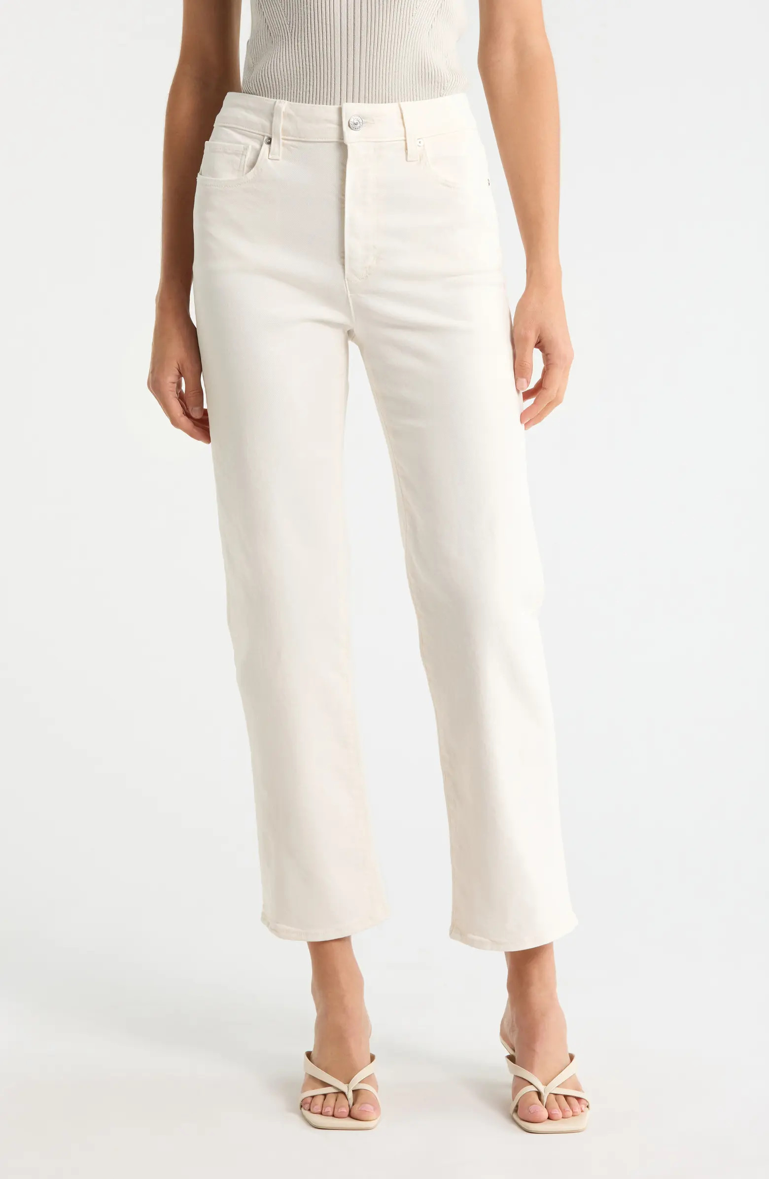 Stevie High Waist Ankle Straight Leg Jeans | Nordstrom