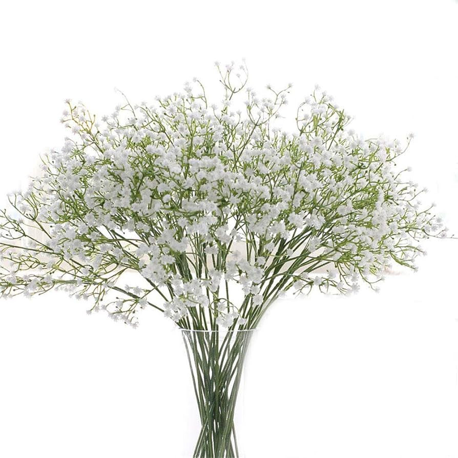 Crt Gucy Artificial Flowers 9Pcs 21" Baby Breath/Gypsophila Fake Silk Plants Wedding Party Decora... | Amazon (US)