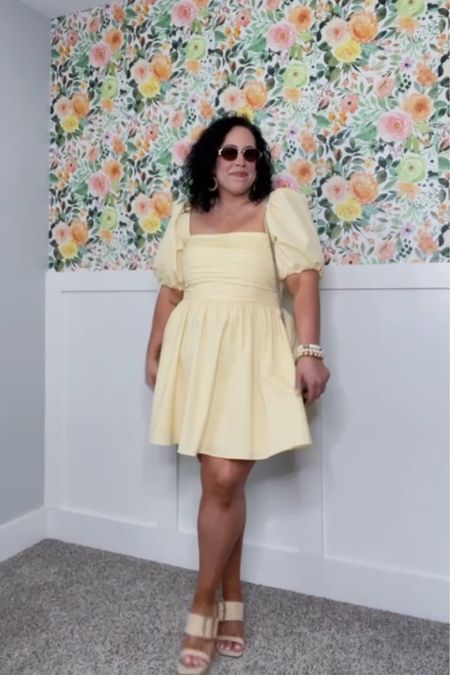 Midsize curvy butter yellow dress from Abercrombie, perfect for spring or summer ✨

#LTKMidsize #LTKStyleTip #LTKPlusSize