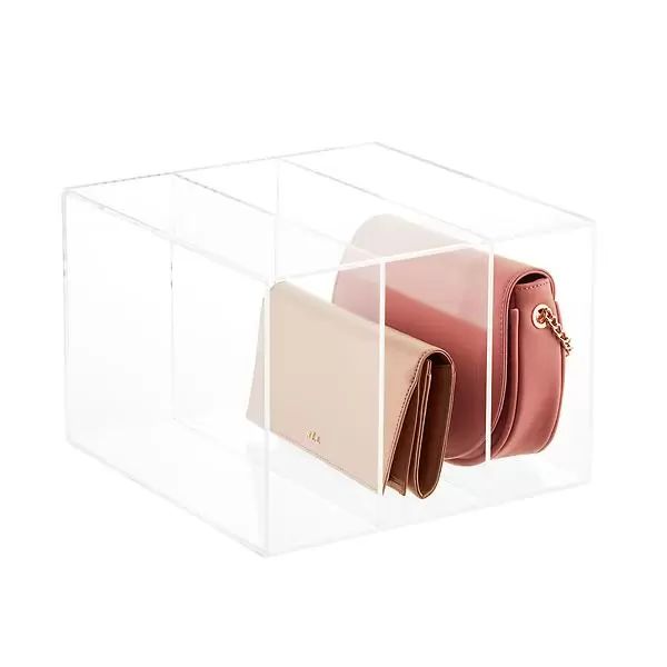 Acrylic 3-Compartment Clutch & Small Purse Organizer | The Container Store