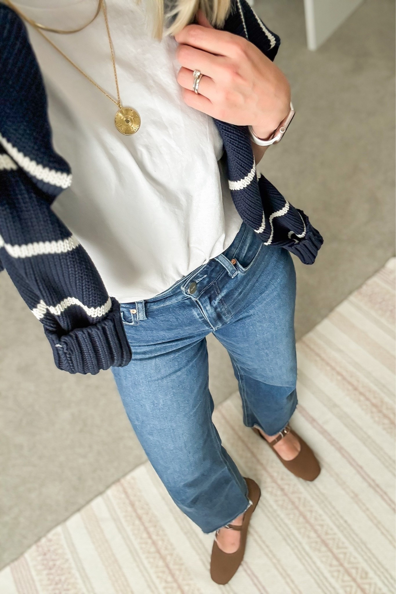 Feeling like fall today! 
Top- small
Sweater- small
Jeans-25

#LTKOver40 #LTKPetite #LTKootd