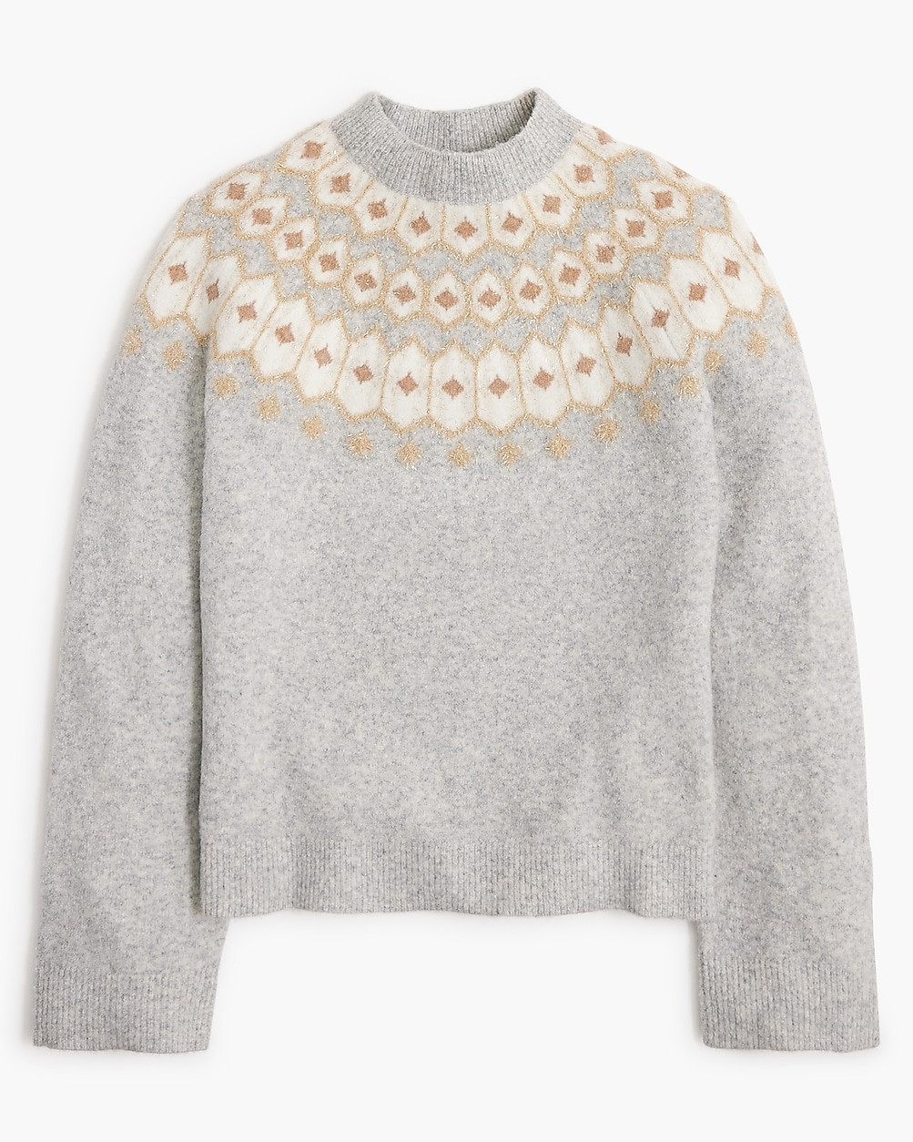 Fair Isle shimmer sweater in extra-soft yarn | J.Crew Factory