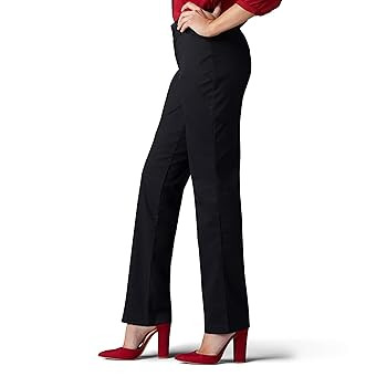 Lee Women's Wrinkle Free Relaxed Fit Straight Leg Pant | Amazon (US)
