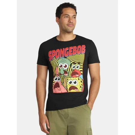 SpongeBob SquarePants Men's and Big Men's Graphic Tee with Short Sleeves, Sizes S-3XL | Walmart (US)