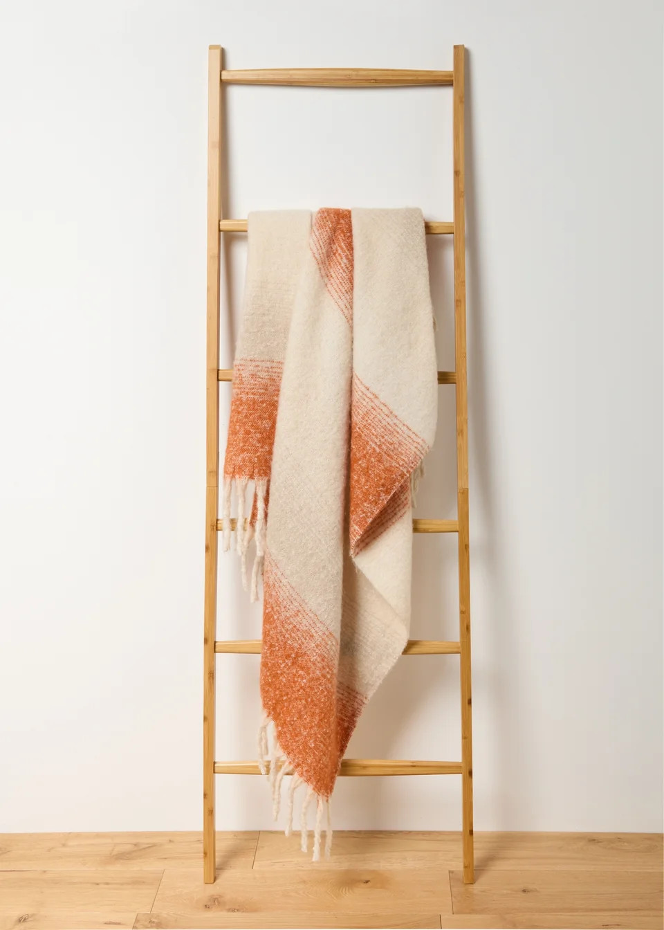 Orange Ombre Faux Mohair Throw | Matalan (UK)