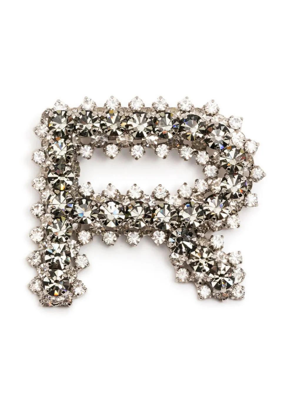 logo crystal-embellished brooch | Farfetch Global