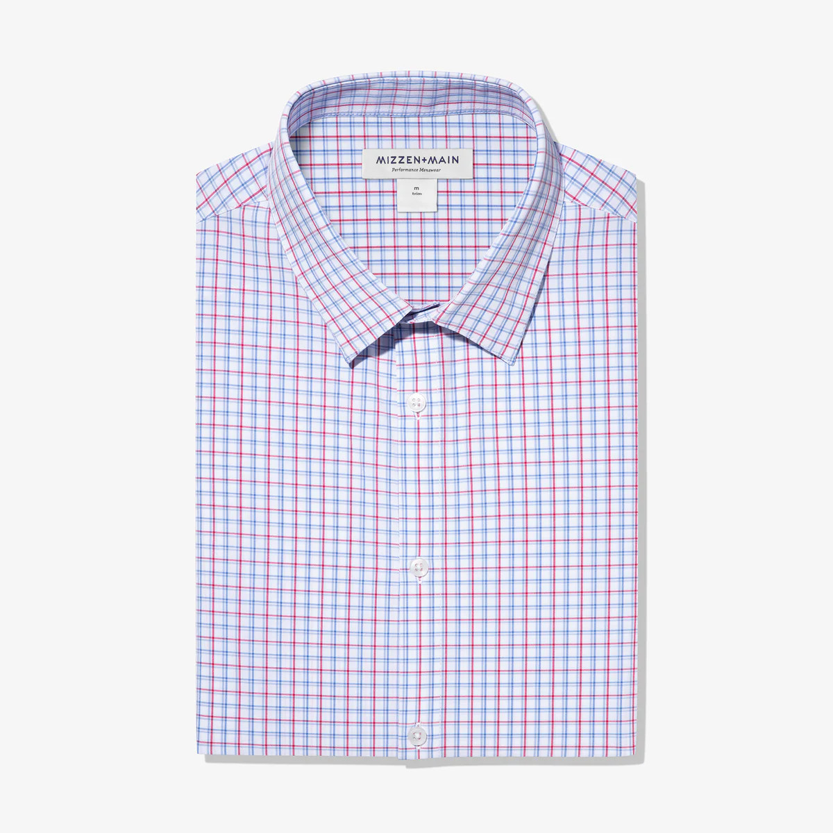 Leeward Dress Shirt - Red Blue Check - Mizzen+Main | Mizzen + Main