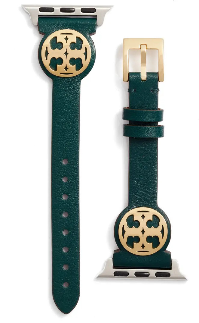 Miller Leather 11mm Apple Watch® Watchband | Nordstrom