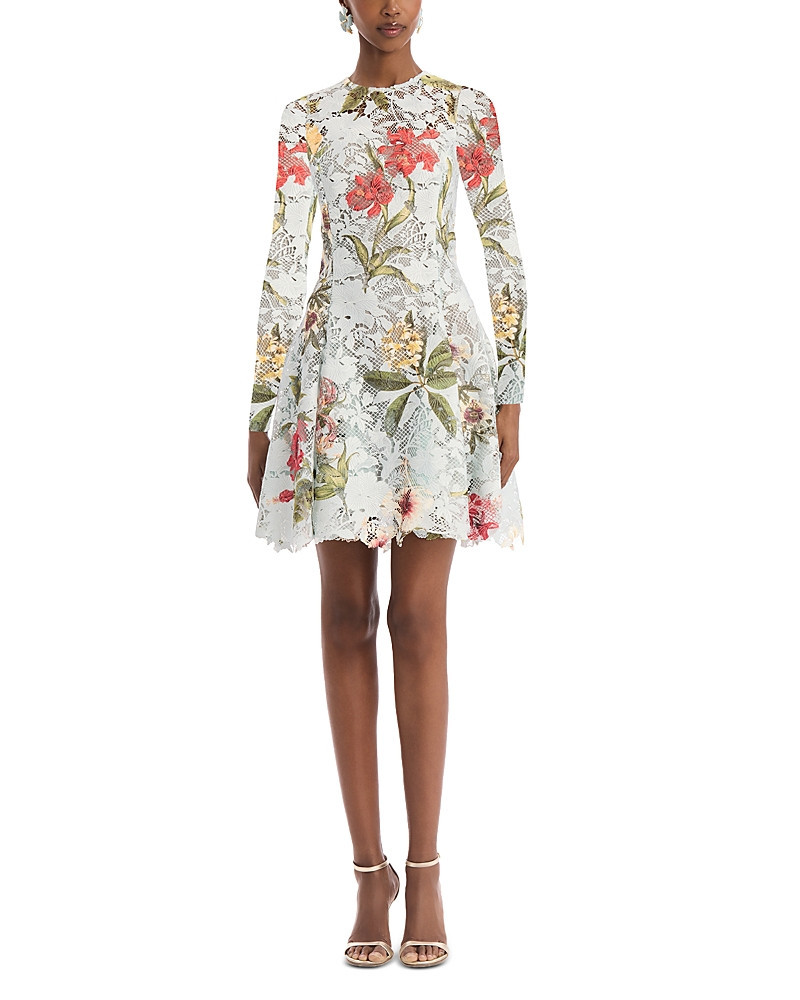 Oscar de la Renta Multi Floral Lace Dress | Bloomingdale's (US)